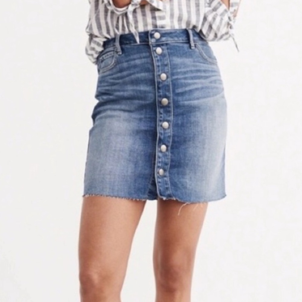 Abercrombie Button Denim Skirt